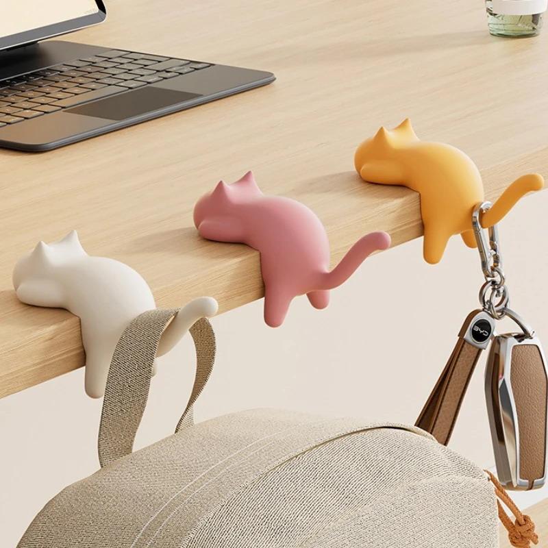 Home Office Desk Ideas - Cute Portable Cat Bag Hook Hanger