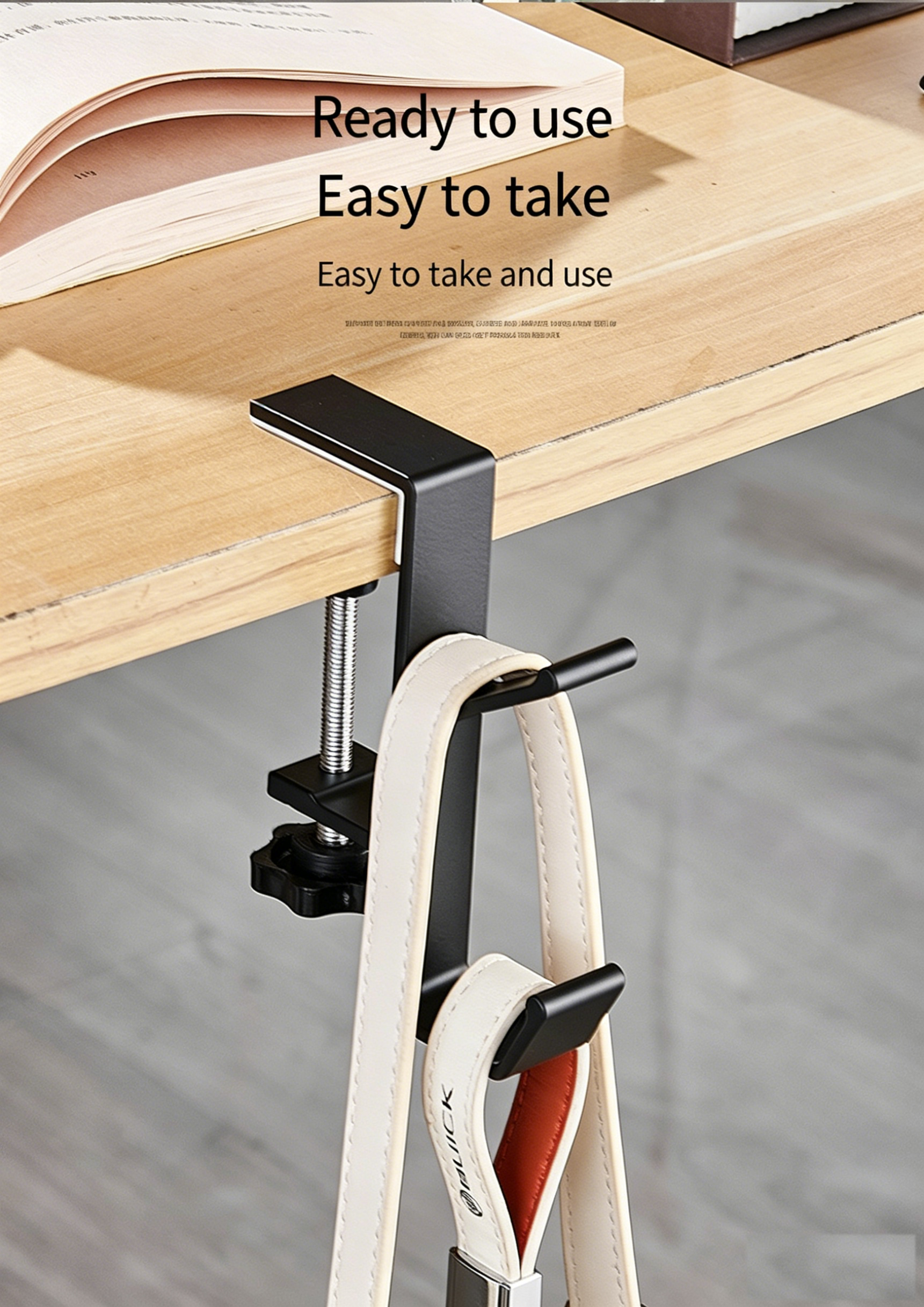 Home Office Desk Ideas - 5-Shaped Portable Desk Hook | Punch-Free
