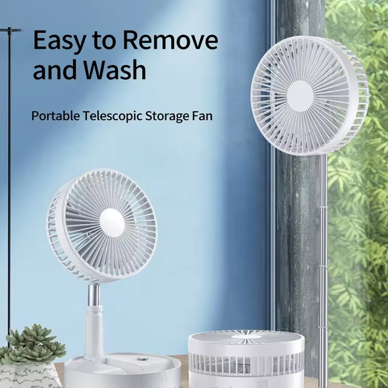 Usb Desk Fan - Outdoor Pedestal Telescopic Storage Adjustable Rechargeable