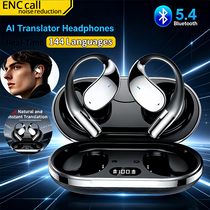 Home Office Headset - 2026 New AI Translation Earbuds Bluetooth