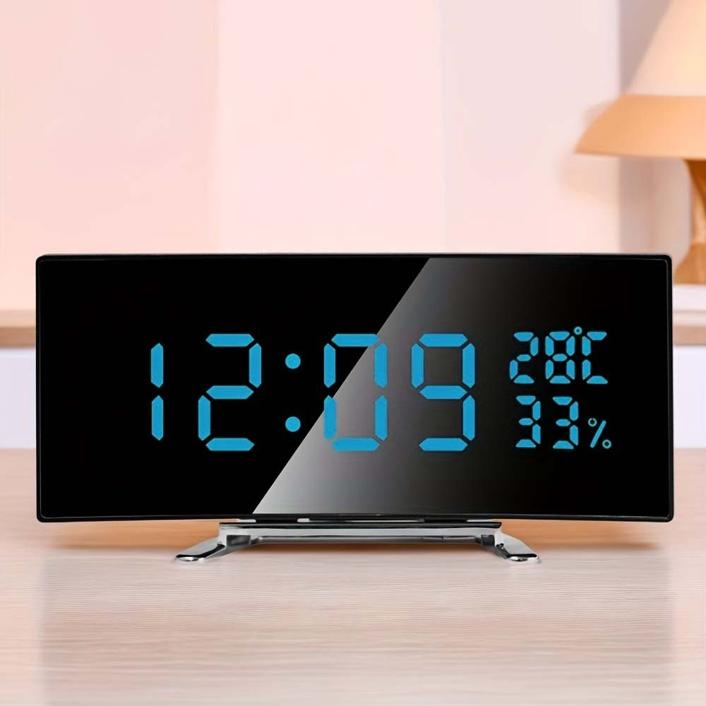 Curved Screen Digital Alarm Cl - Led Desk Clock 리뷰 및 가격