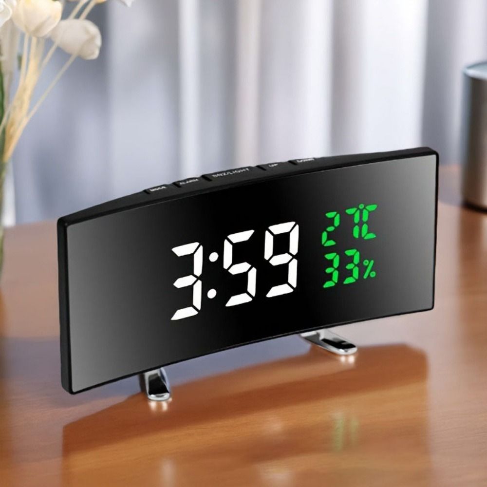 Curved Screen Digital Alarm Cl - Led Desk Clock 리뷰 및 가격