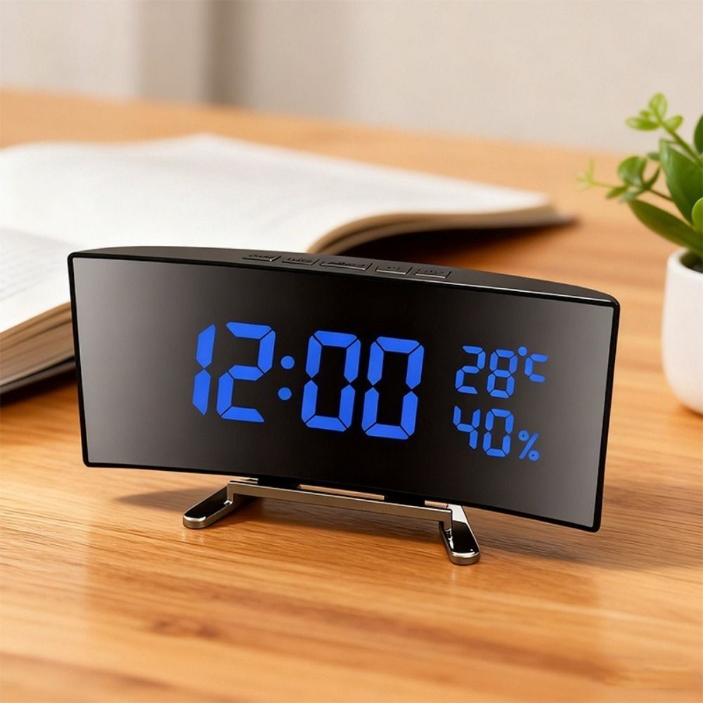 Curved Screen Digital Alarm Cl - Led Desk Clock 리뷰 및 가격