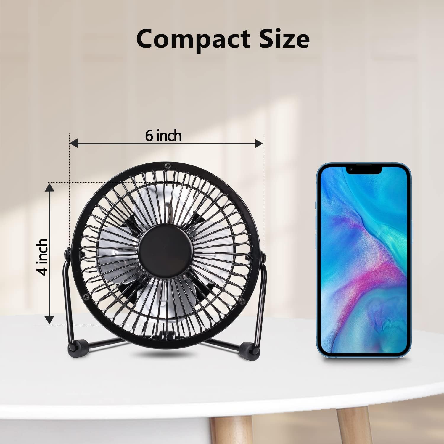 Mini USB Desk Fan, Quiet 4-Inc - Usb Desk Fan 리뷰 및 가격