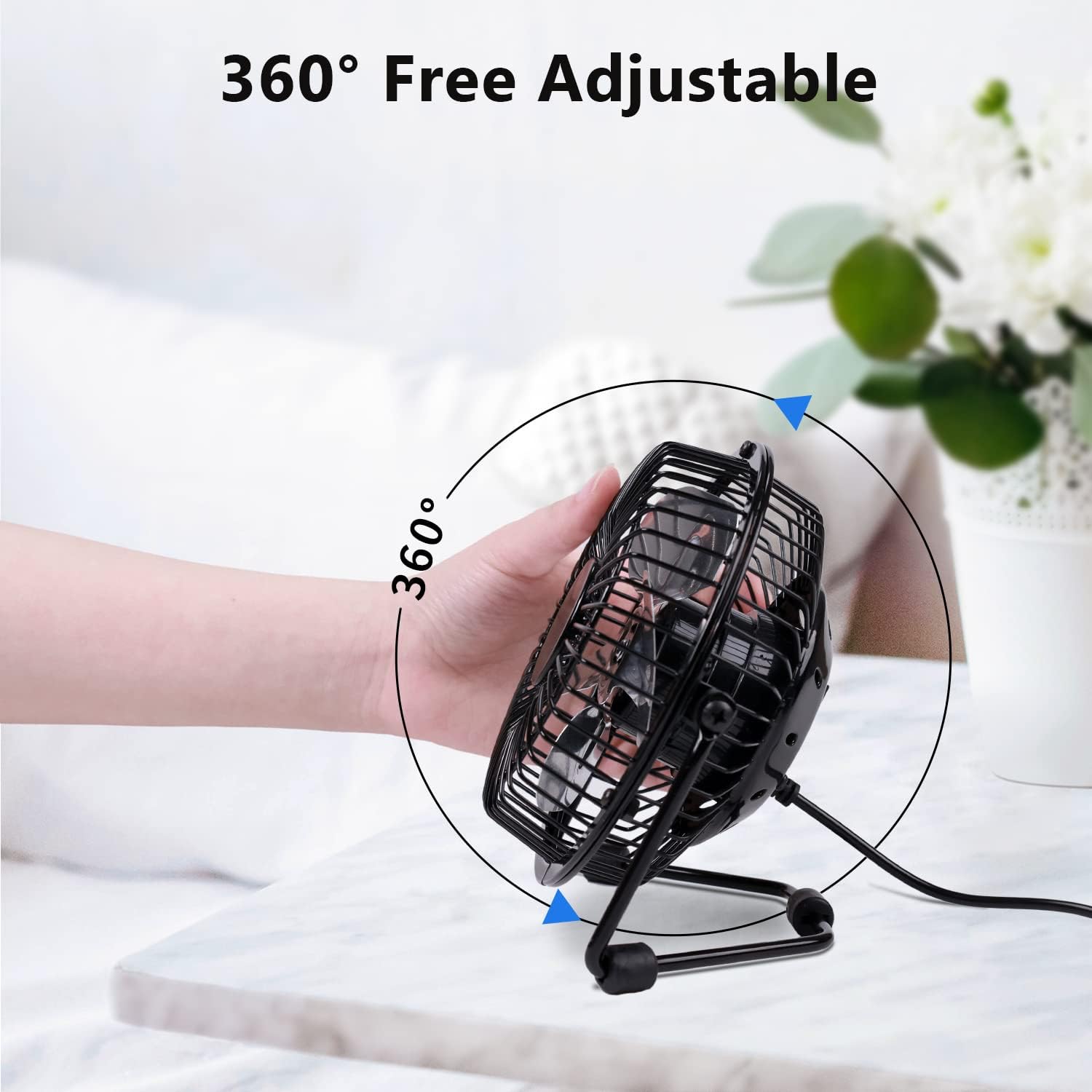 Mini USB Desk Fan, Quiet 4-Inc - Usb Desk Fan 리뷰 및 가격