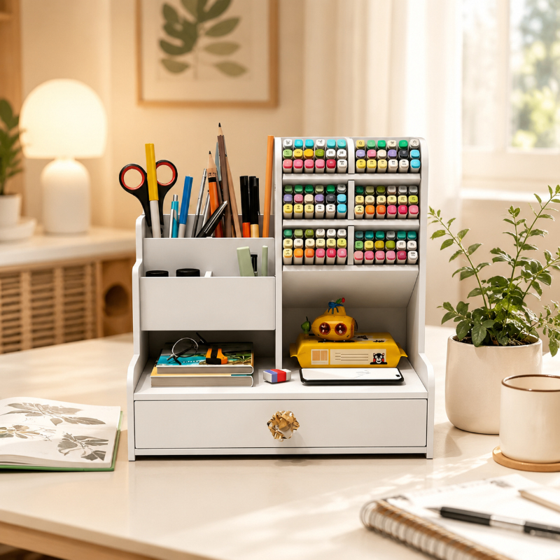 White 10-Grid Stationery Stora - Home Office Furniture Sets 리뷰 및 가격