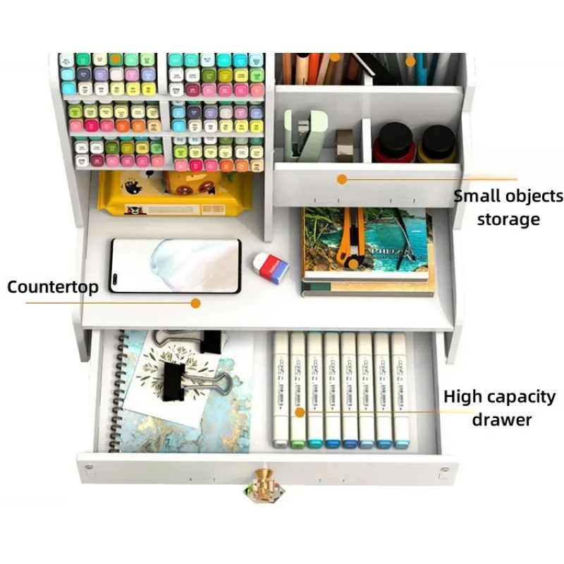 White 10-Grid Stationery Stora - Home Office Furniture Sets 리뷰 및 가격