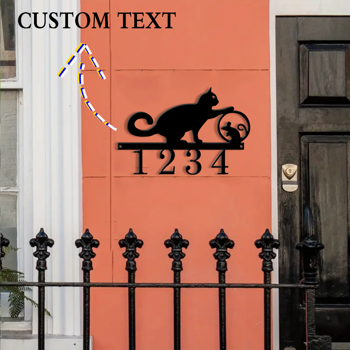 1Pc Custom cat Metal Door Stre - Home Office Gifts 리뷰 및 가격