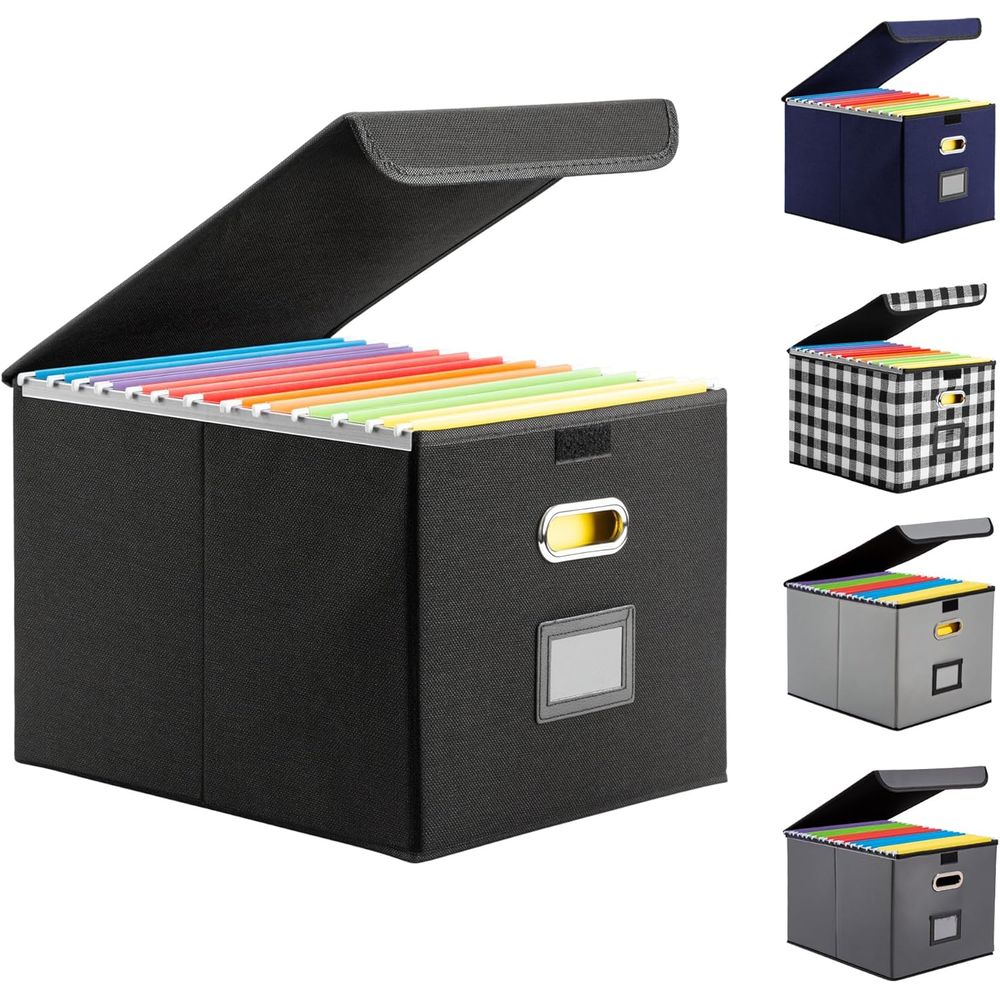 Collapsible File Box with Lid  - Home Office Box 리뷰 및 가격