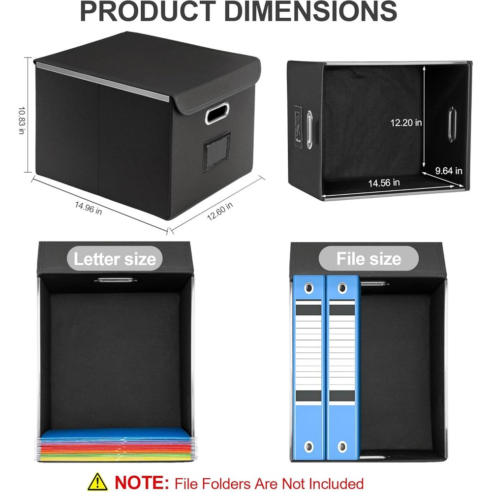 Collapsible File Box with Lid  - Home Office Box 리뷰 및 가격