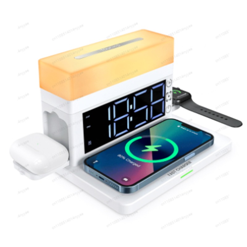 6-in-1 Wireless Charging Desk  - Led Desk Clock 리뷰 및 가격