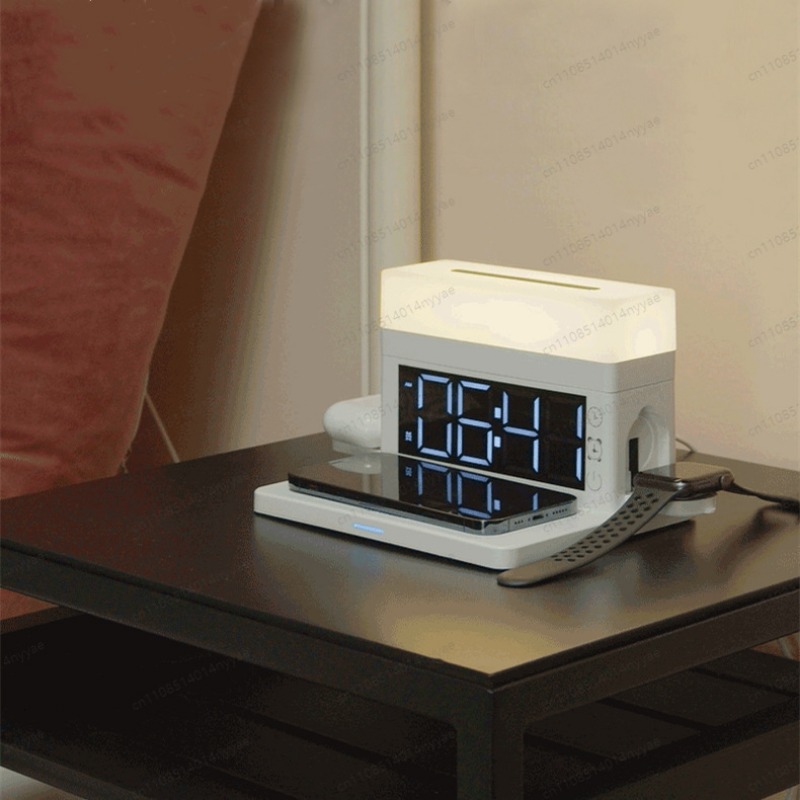 6-in-1 Wireless Charging Desk  - Led Desk Clock 리뷰 및 가격
