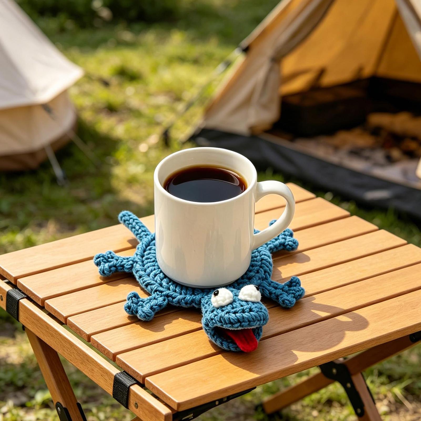 Fun Crochet Lizard Coaster Tab - Home Office Desk Ideas 리뷰 및 가격