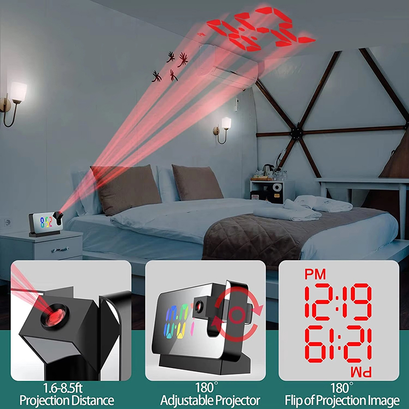 Projection Alarm Clock Desk Cl - Led Desk Clock 리뷰 및 가격