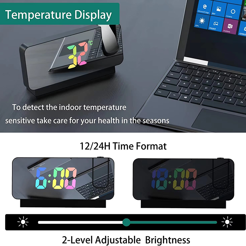 Projection Alarm Clock Desk Cl - Led Desk Clock 리뷰 및 가격