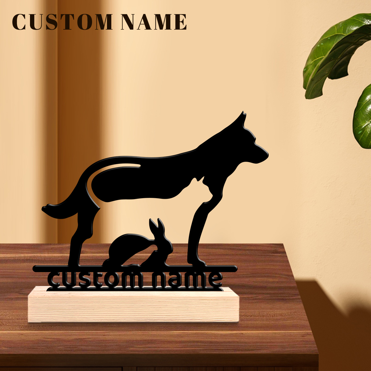 1Pc Csutom Dog Cat Rabbit Wood - Home Office Gifts 리뷰 및 가격