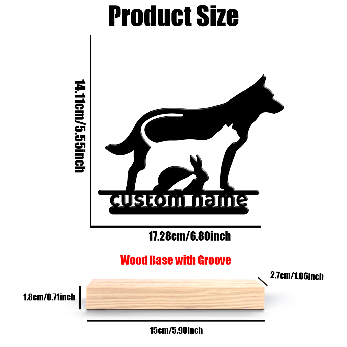 1Pc Csutom Dog Cat Rabbit Wood - Home Office Gifts 리뷰 및 가격