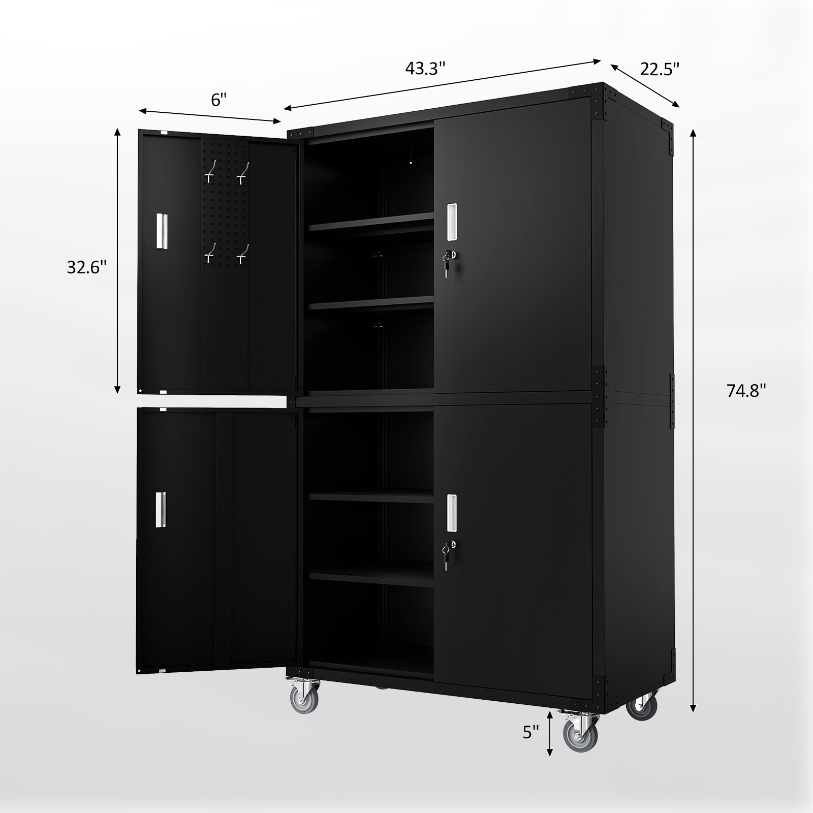 4-Door Garage Cabinet with Adj - Home Office In Living Room 리뷰 및 가격