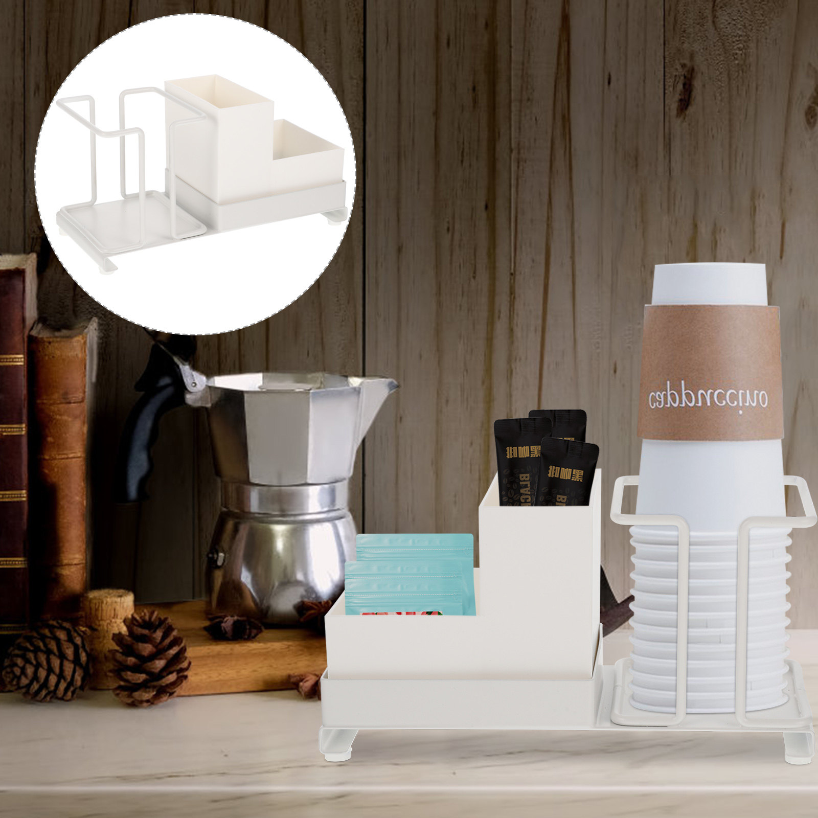 Coffee Bar Organizer Cup Rack  - Home Office Box 리뷰 및 가격