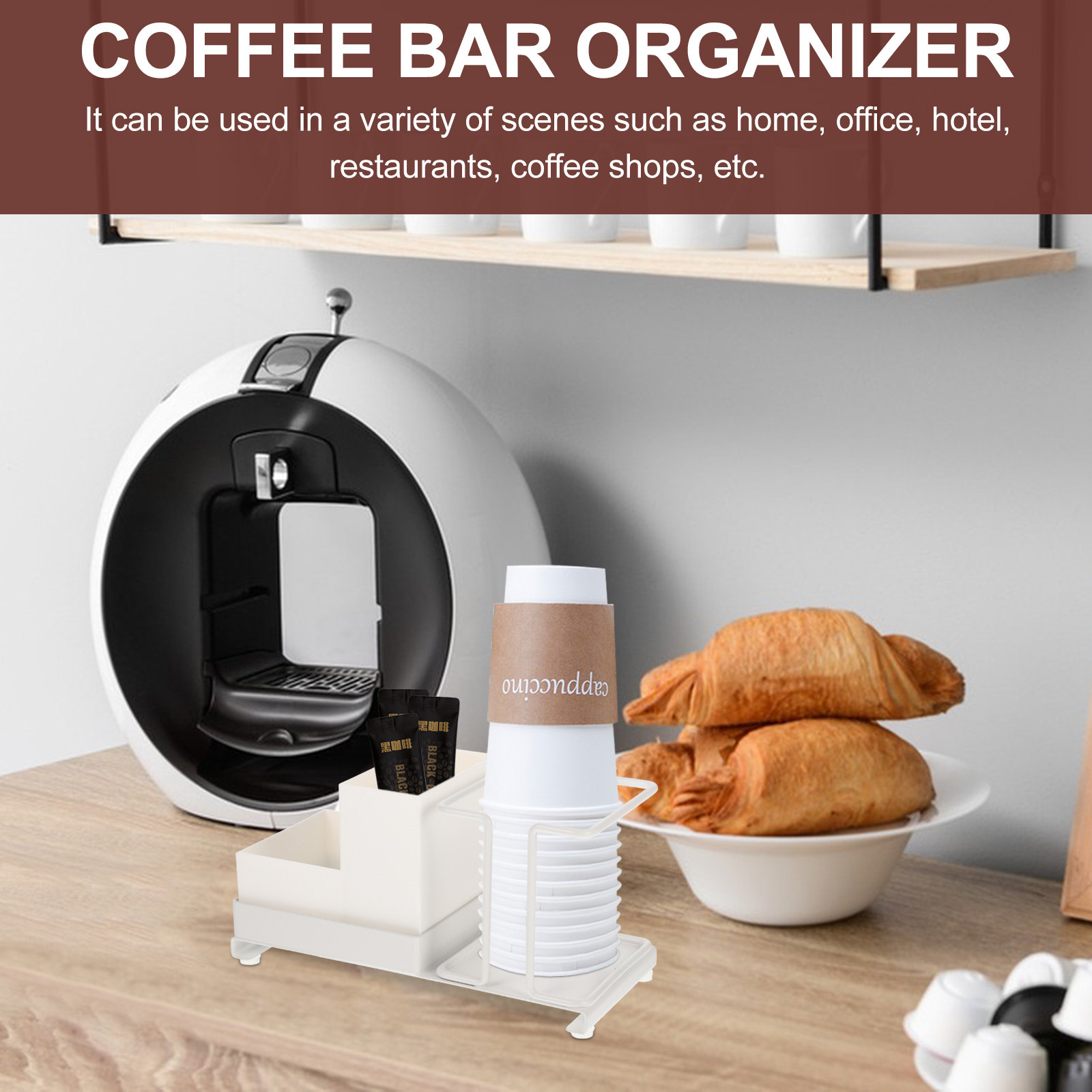 Coffee Bar Organizer Cup Rack  - Home Office Box 리뷰 및 가격