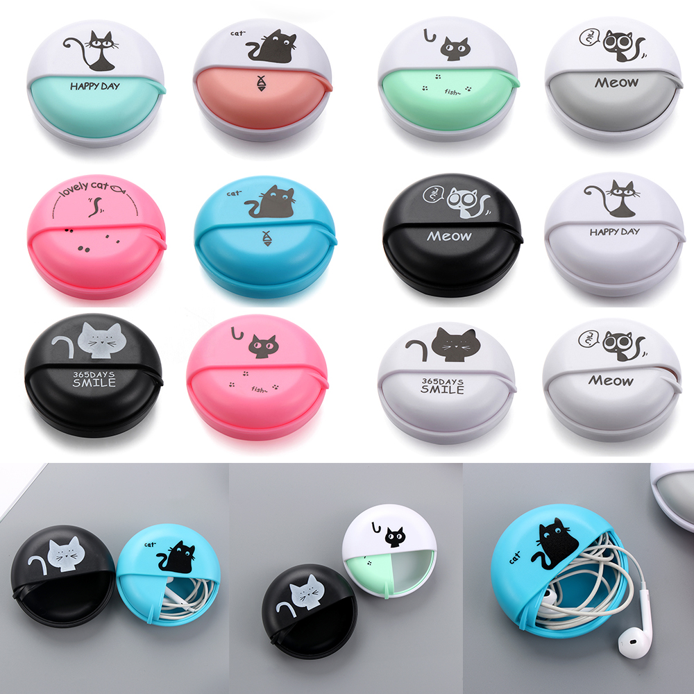 1pcs Headphone Cable Box Round - Home Office Headset 리뷰 및 가격