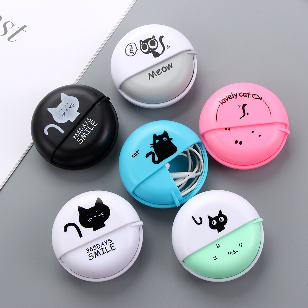 1pcs Headphone Cable Box Round - Home Office Headset 리뷰 및 가격