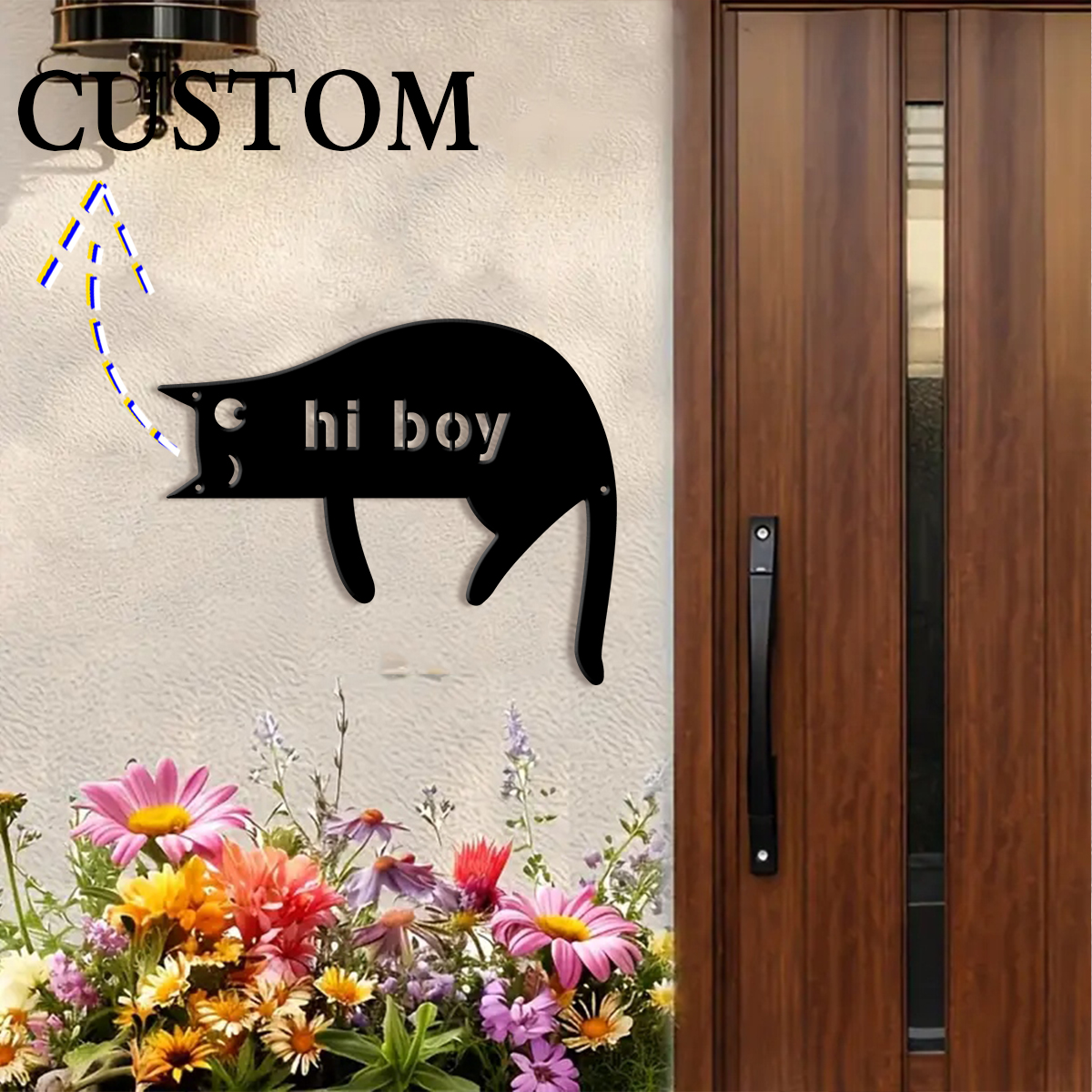 1Pc Custom cat Metal Door Stre - Home Office Gifts 리뷰 및 가격