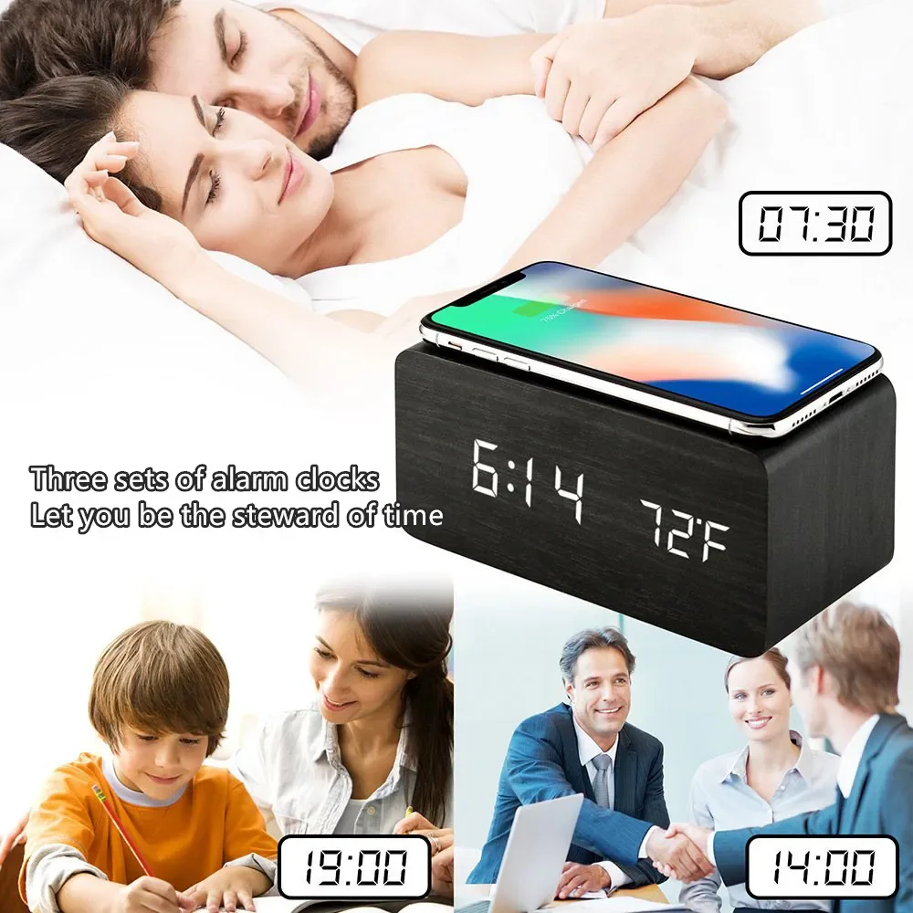 Alarm Clock LED Digital Wooden - Led Desk Clock 리뷰 및 가격