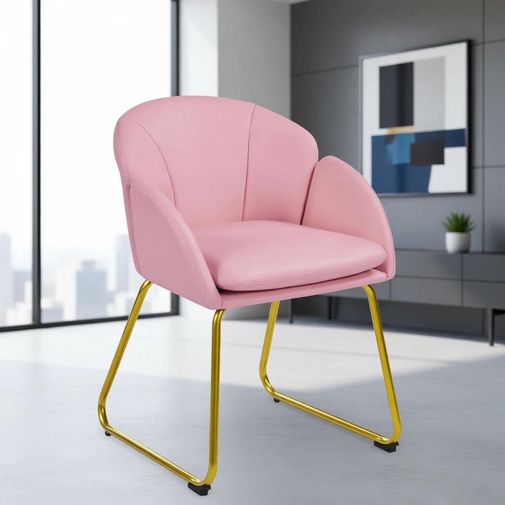 Pink PU Leather Vanity Chair w - Home Office In Living Room 리뷰 및 가격