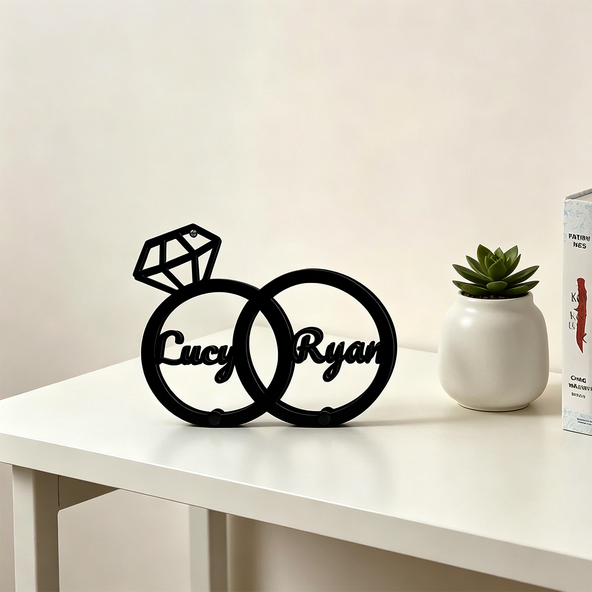 1Pc Csutom Name 3D Crown Ring  - Home Office Gifts 리뷰 및 가격