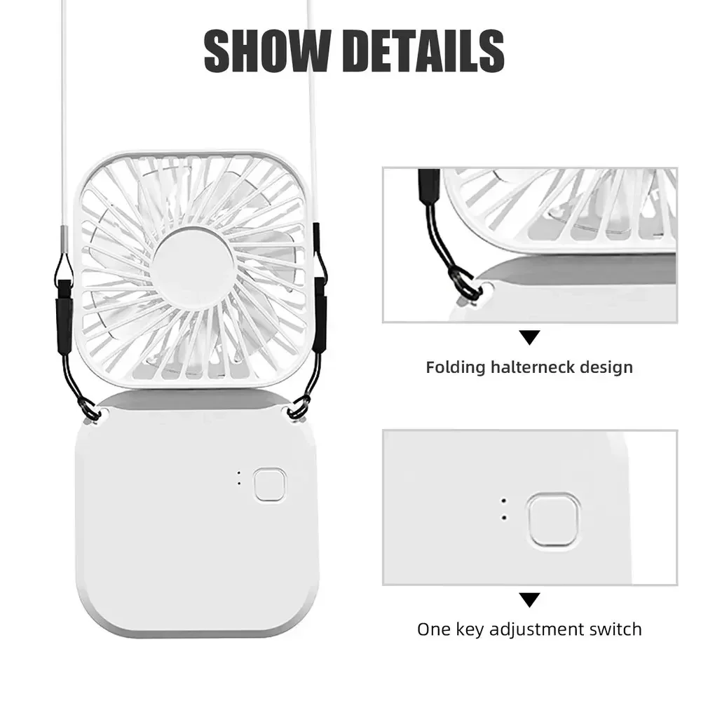 NEW Mini Hanging Neck Fans Por - Usb Desk Fan 리뷰 및 가격