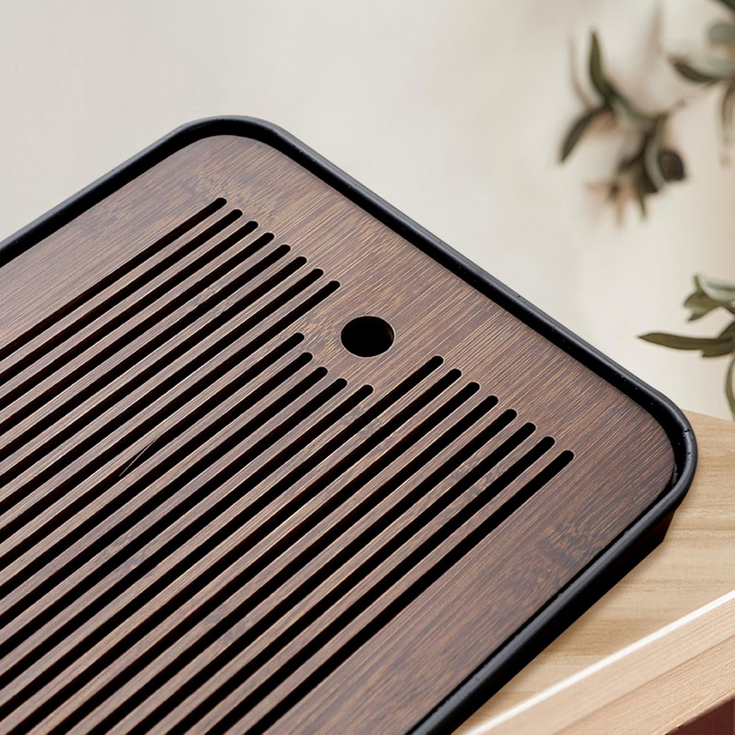 Natural Bamboo Tea Tray with H - Home Office Desk Ideas 리뷰 및 가격
