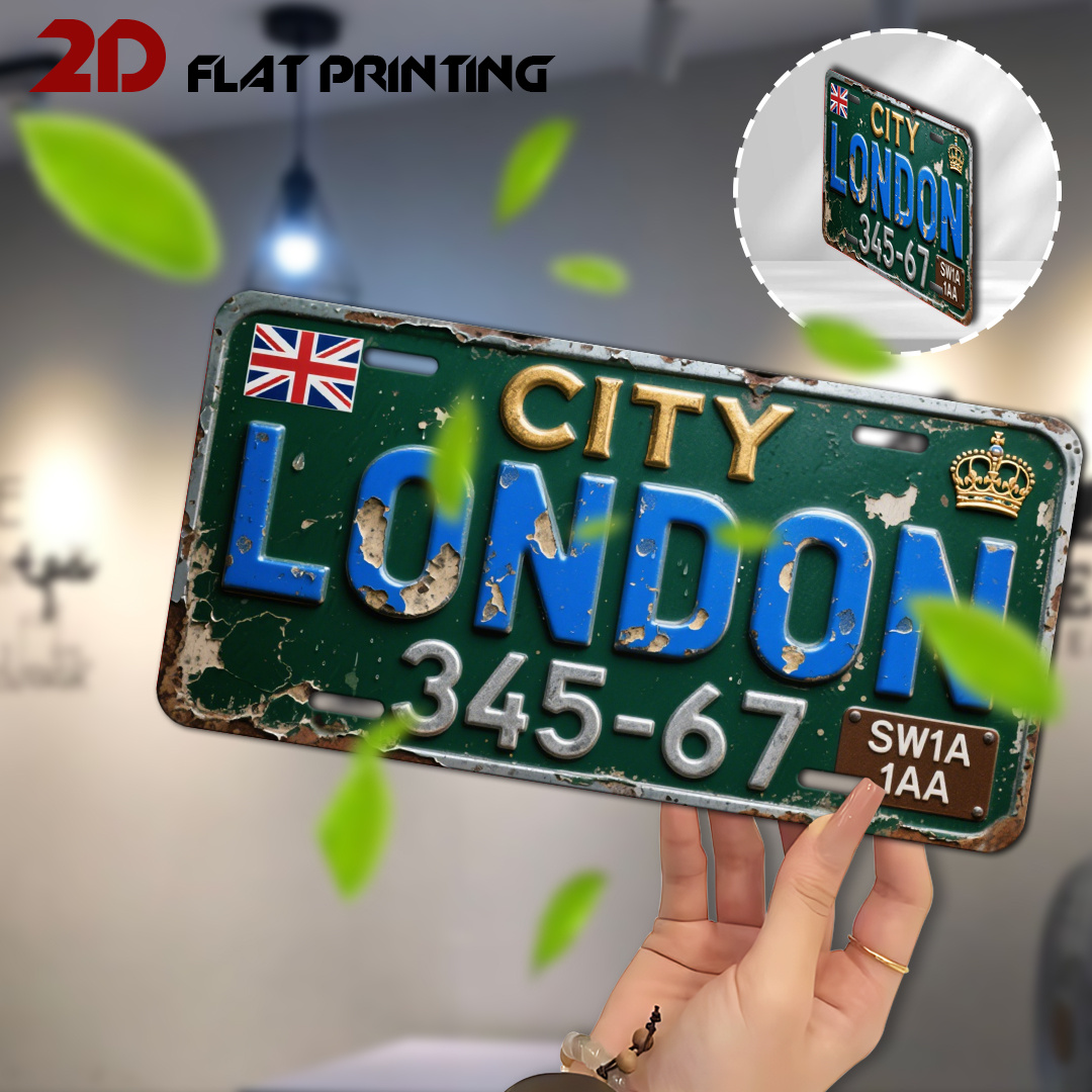 City London License Plate Tin  - Home Office Of London 리뷰 및 가격