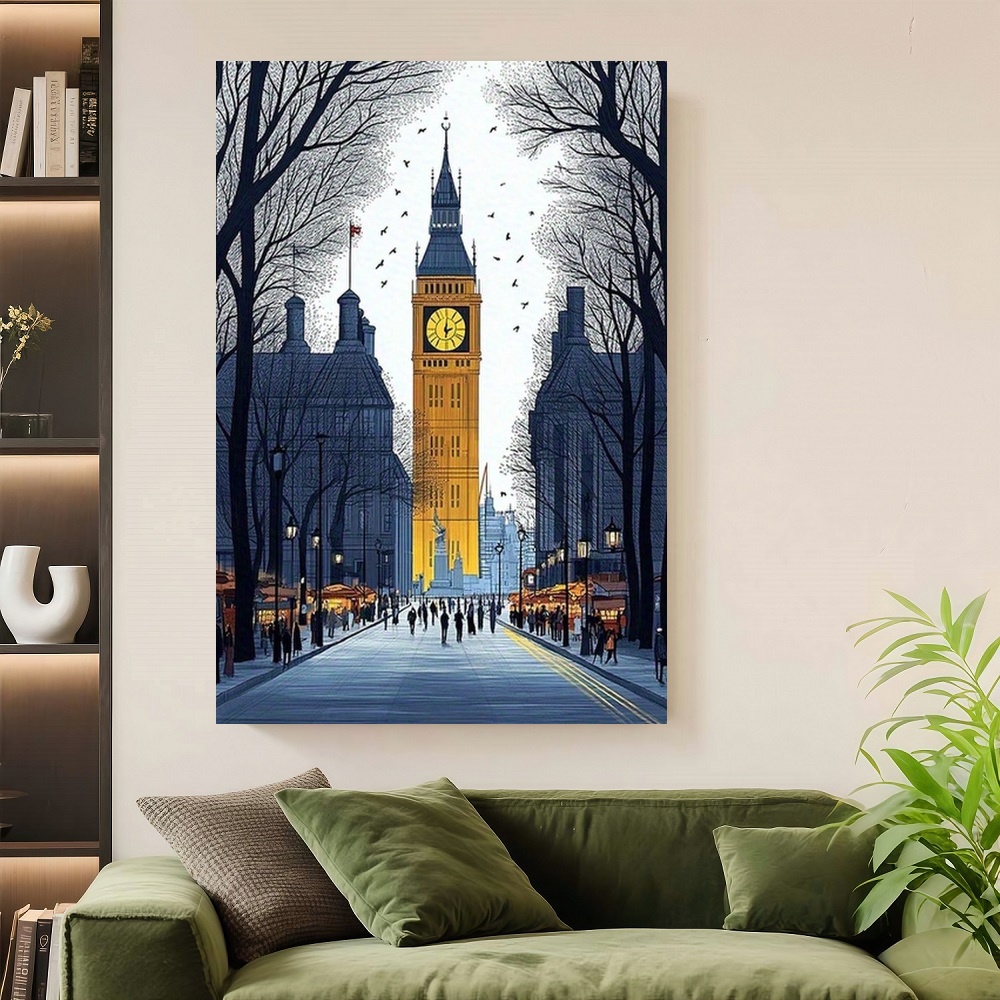 Framed London Streetscape Canv - Home Office Of London 리뷰 및 가격