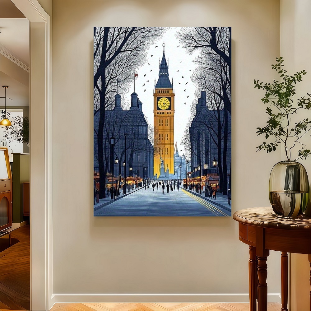 Framed London Streetscape Canv - Home Office Of London 리뷰 및 가격