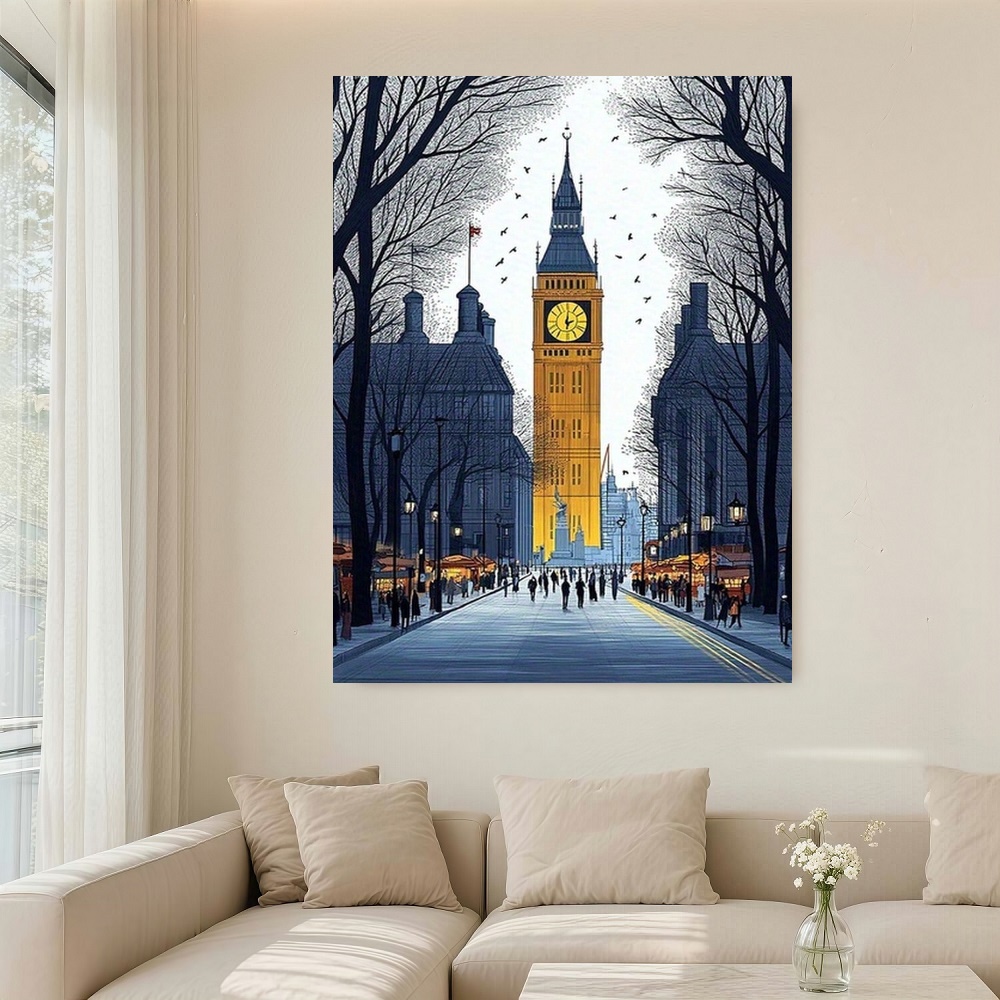 Framed London Streetscape Canv - Home Office Of London 리뷰 및 가격